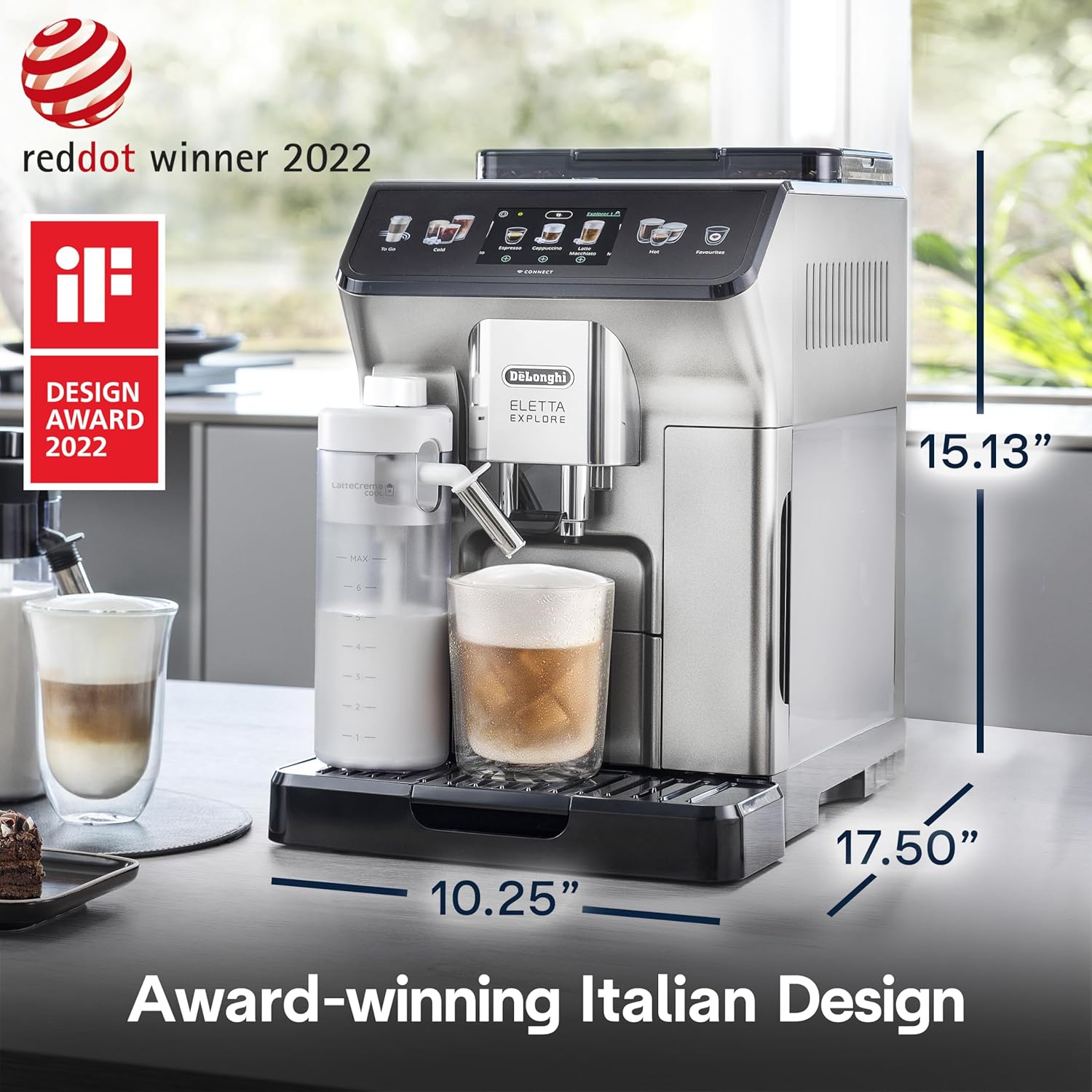 De'Longhi Eletta Explore Espresso Machine with Cold Brew