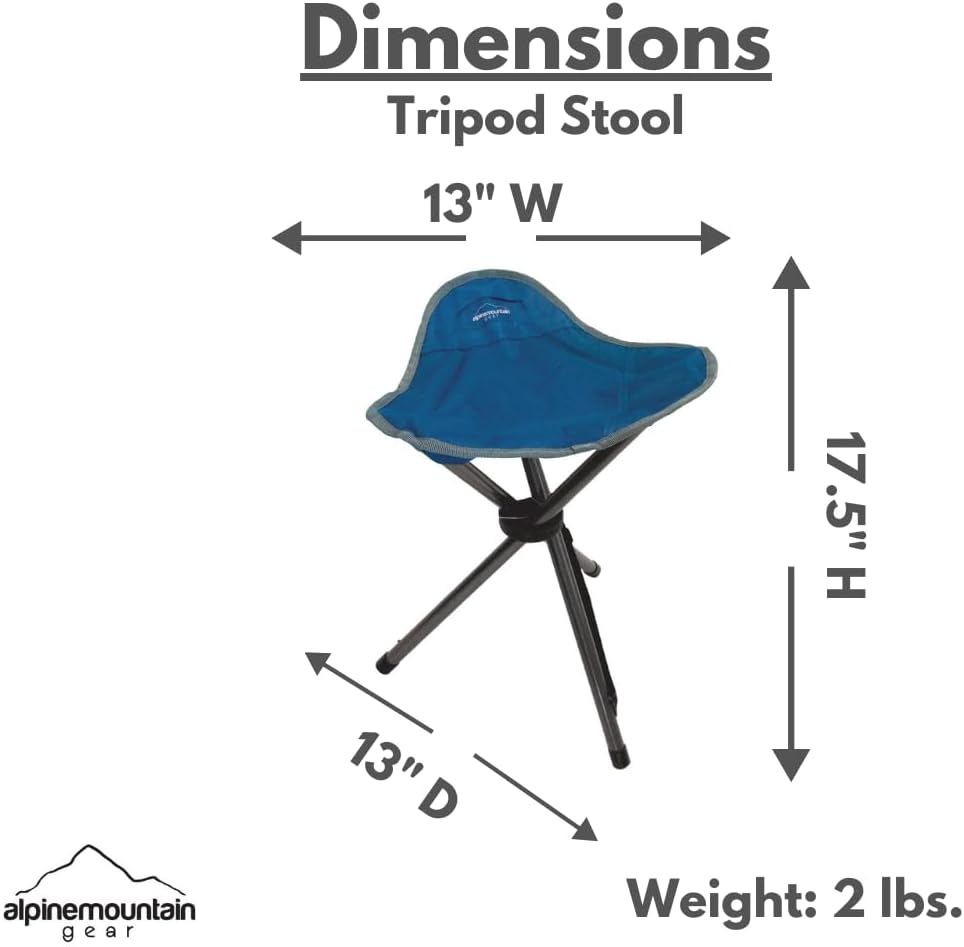 Alpine Mountain Gear Tripod Stool Camp Chair