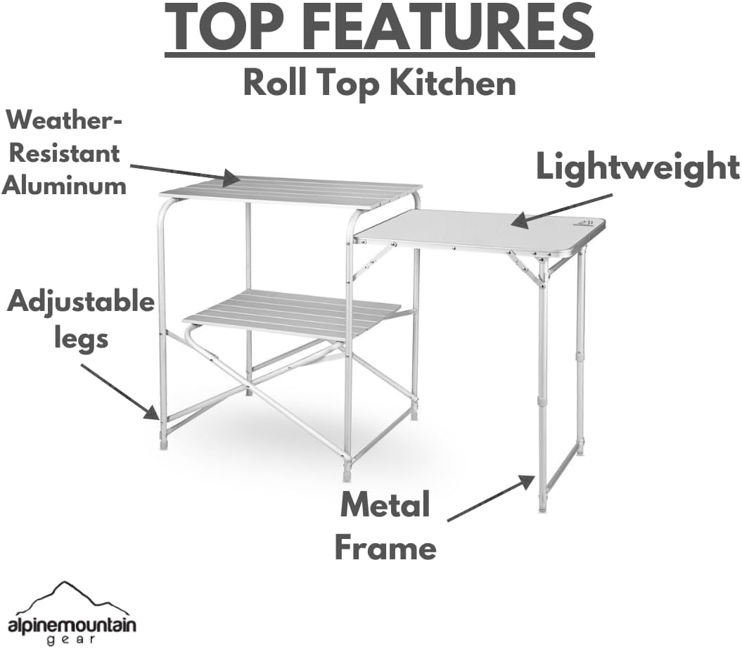 Alpine Mountain Gear Camping Roll Top Kitchen