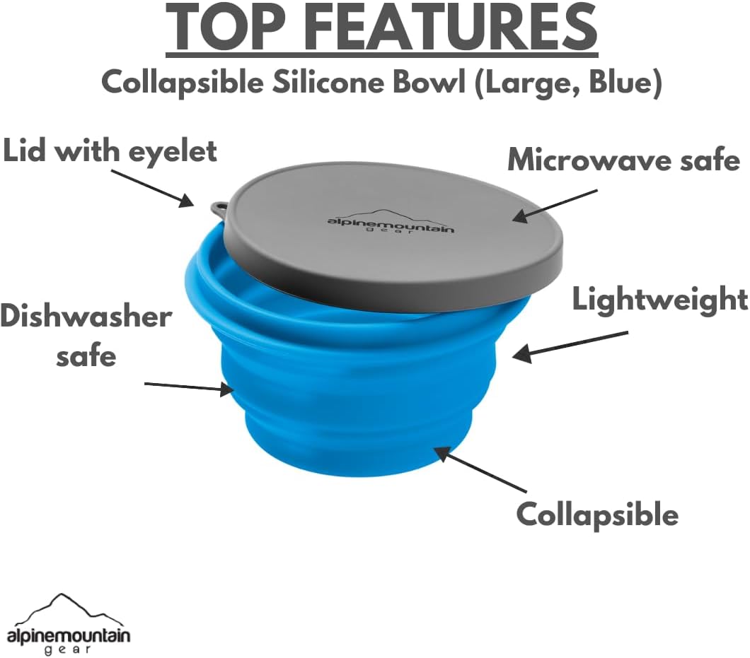 Alpine Mountain Gear Collapsible Silicone Bowl