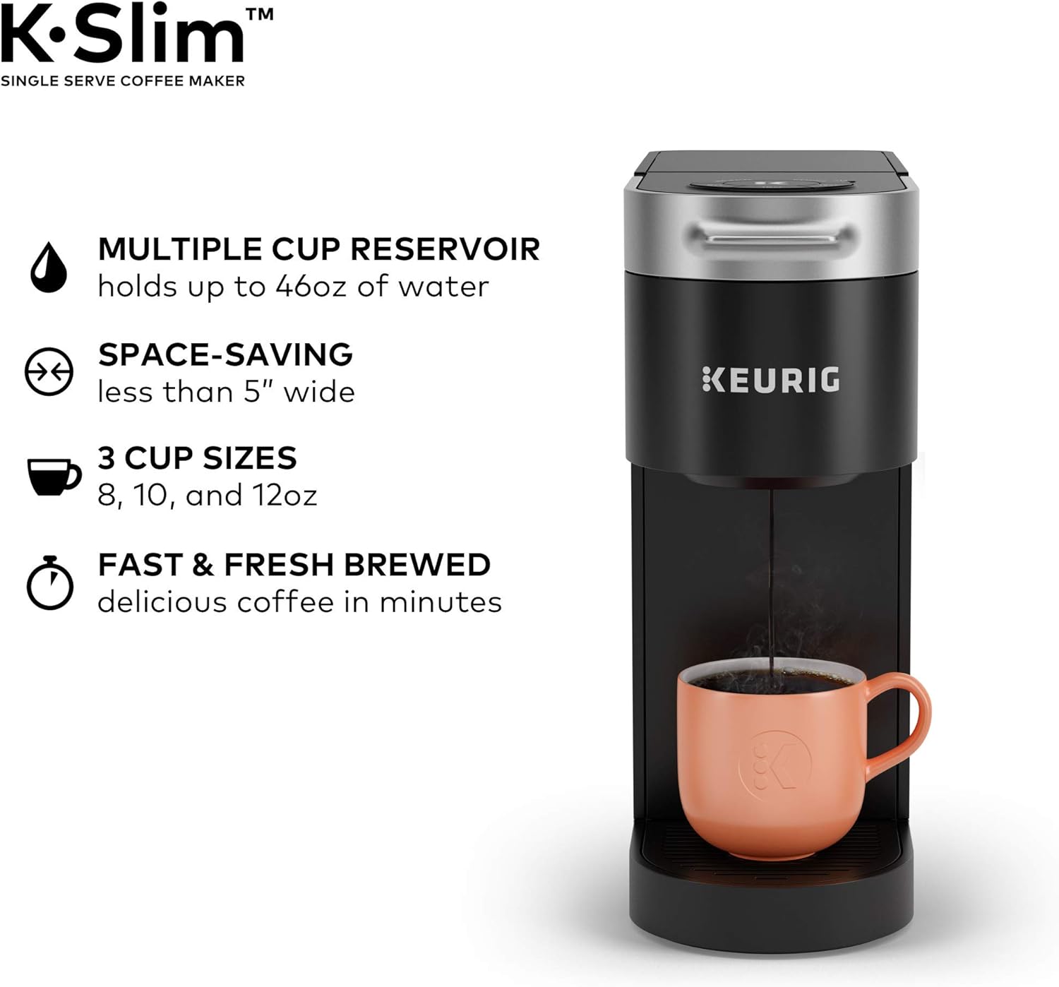 Keurig K-Slim Single Serve K-Cup Pod Coffee Maker