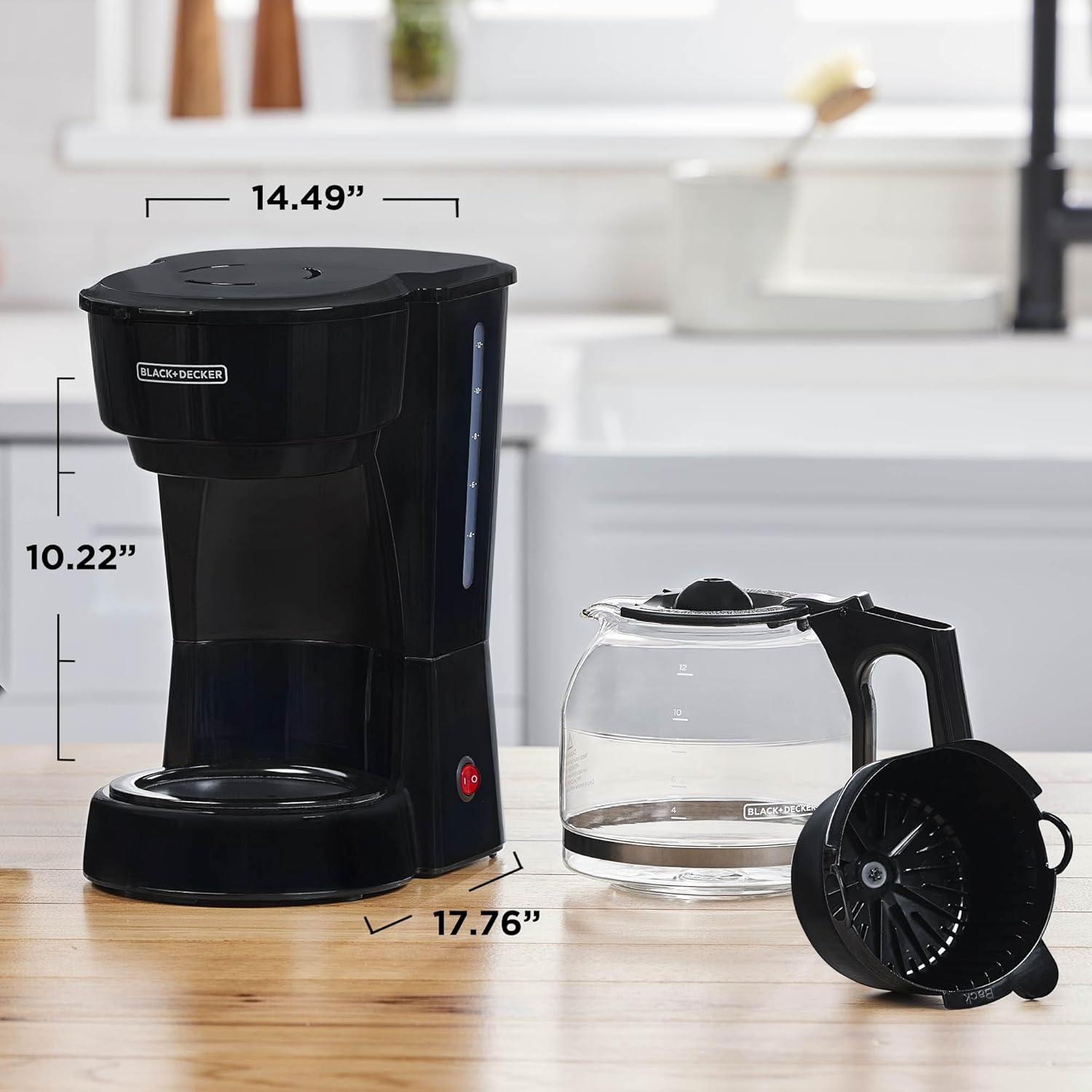 BLACK+DECKER 12-Cup Coffee Maker with Easy On/Off Switch