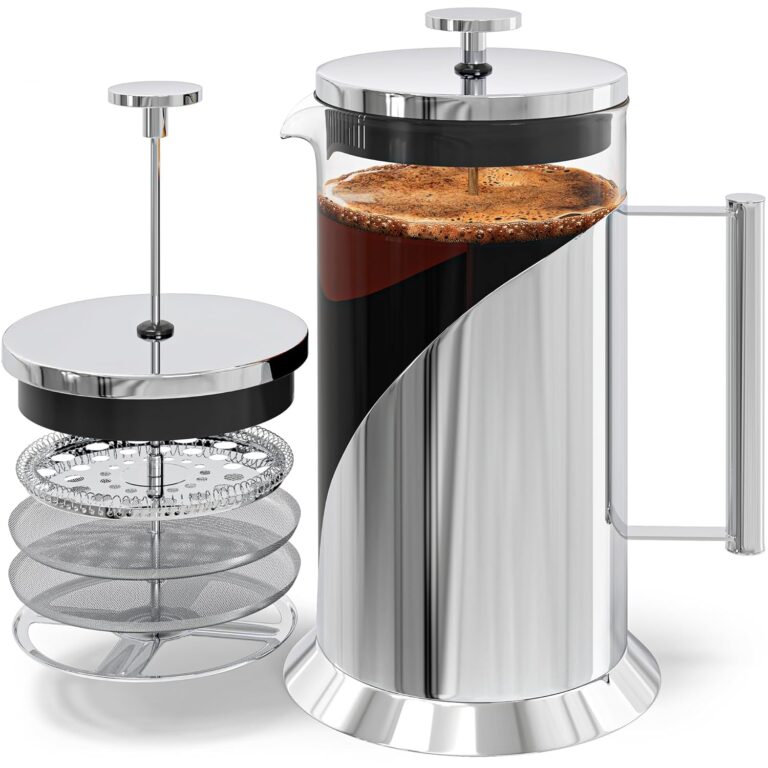 Café Du Chateau Stainless Steel French Press Coffee Maker (34 oz)