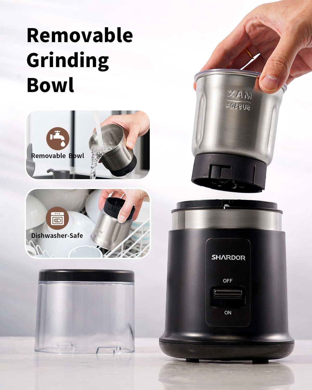 SHARDOR One Touch Coffee Grinder Electric