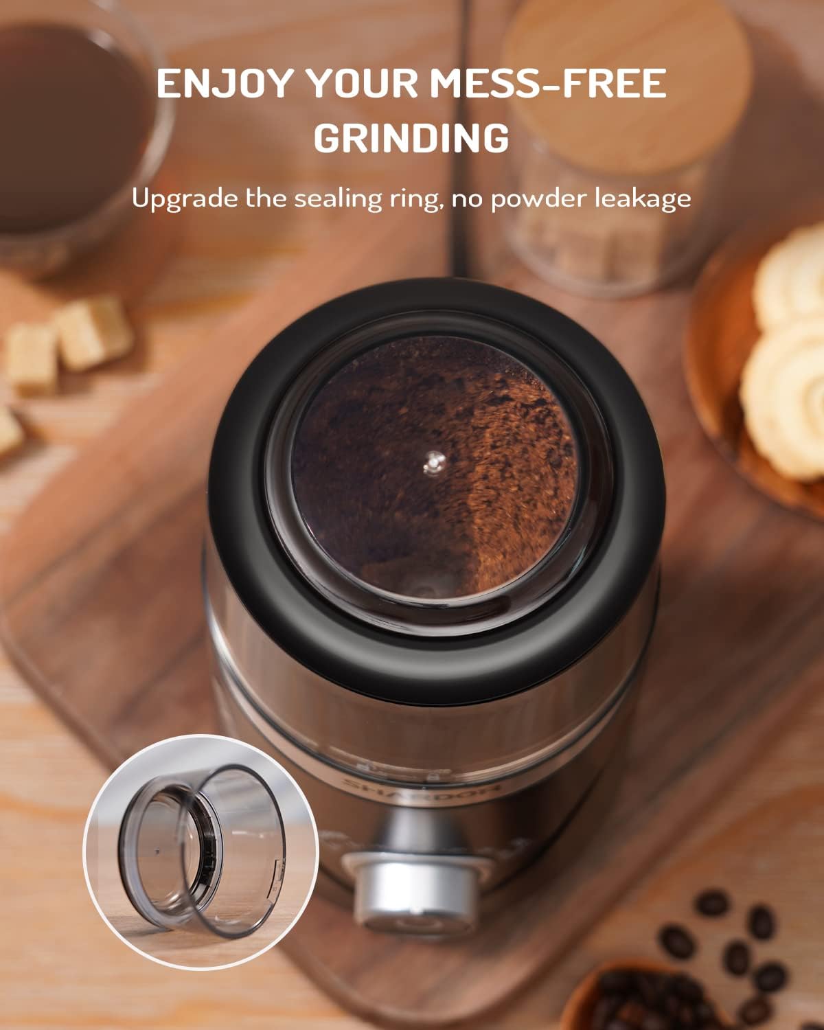 SHARDOR Electric Super Silent Blade Coffee Grinder