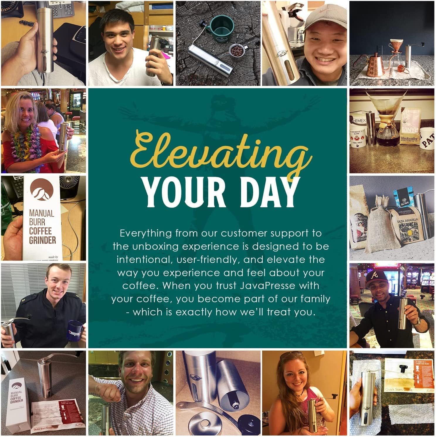 JavaPresse Manual Stainless Steel Coffee Grinder