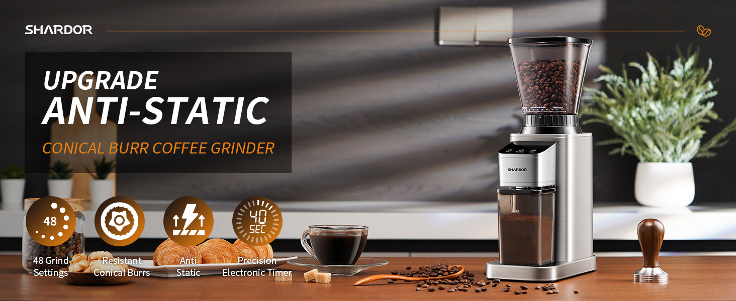 SHARDOR Professional Conical Burr Coffee Grinder