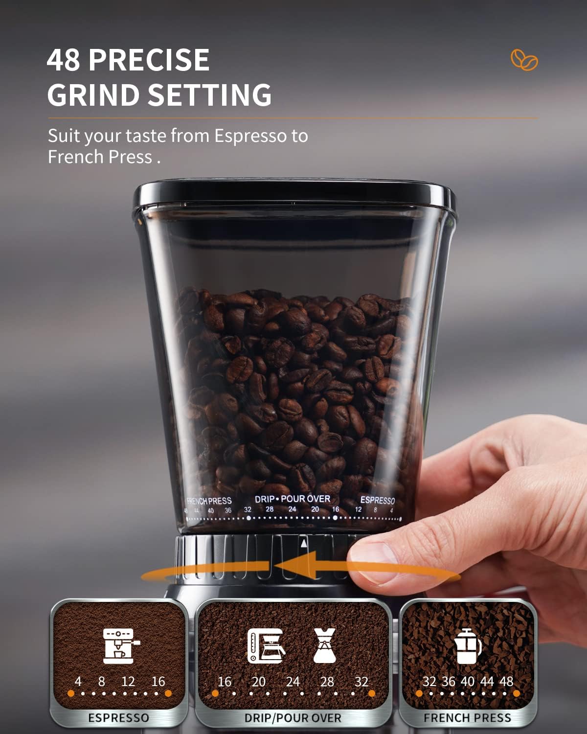 SHARDOR Professional Conical Burr Coffee Grinder