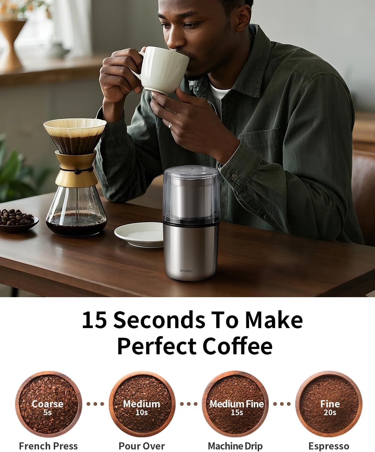 SHARDOR Electric Coffee & Spice Grinder