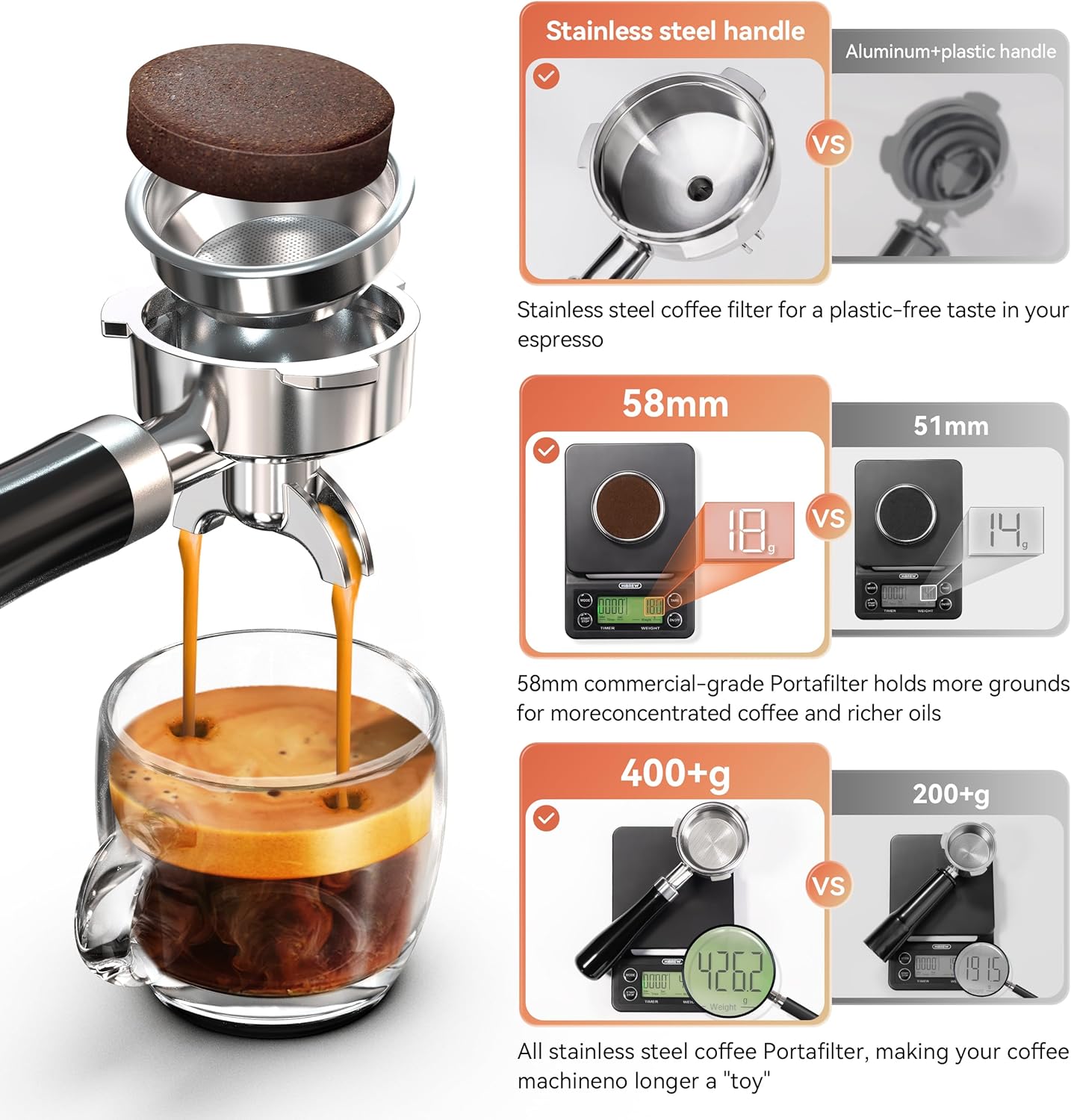 HIBREW H10A - 58mm Espresso Machine
