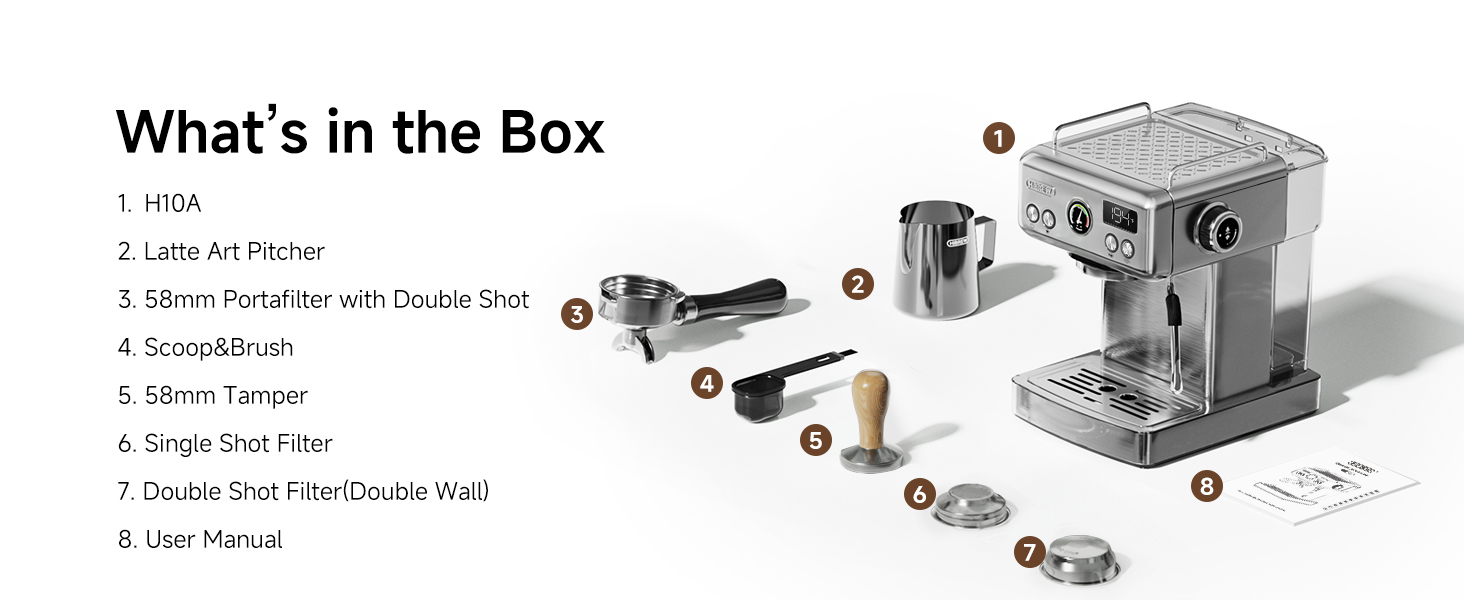 HIBREW H10A - 58mm Espresso Machine