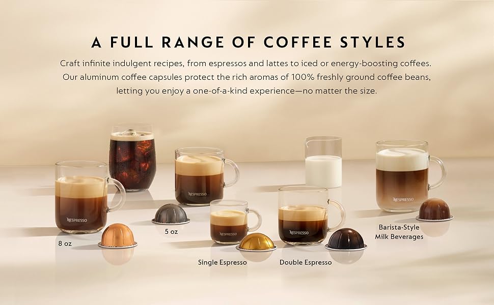 Nespresso VertuoPlus Coffee and Espresso Machine by Breville