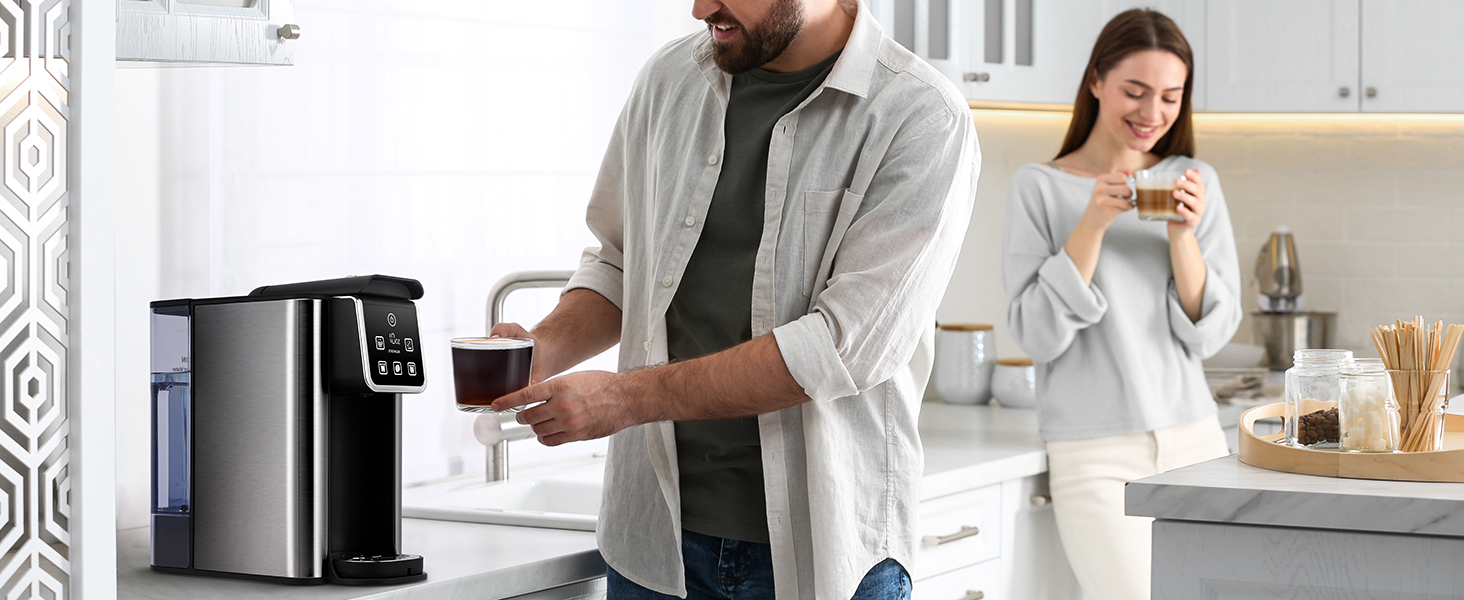 KIDISLE Hot & Iced Single Serve Coffee Maker