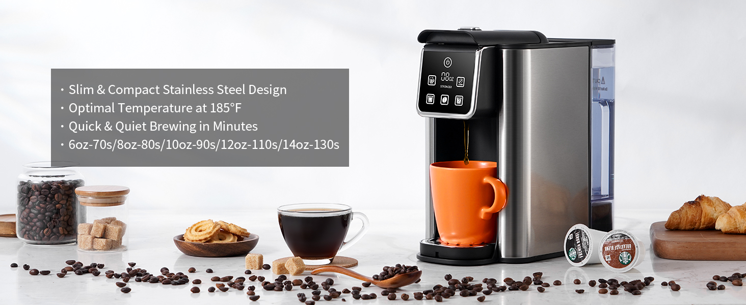 KIDISLE Hot & Iced Single Serve Coffee Maker