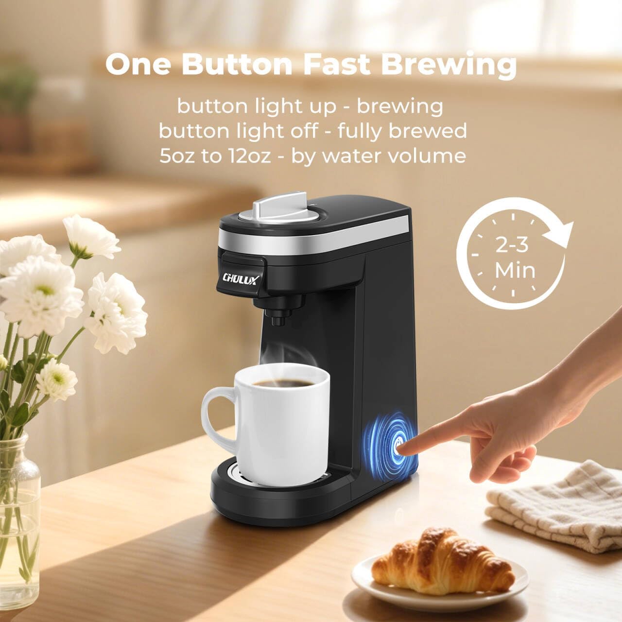 CHULUX Single Serve Coffee Maker