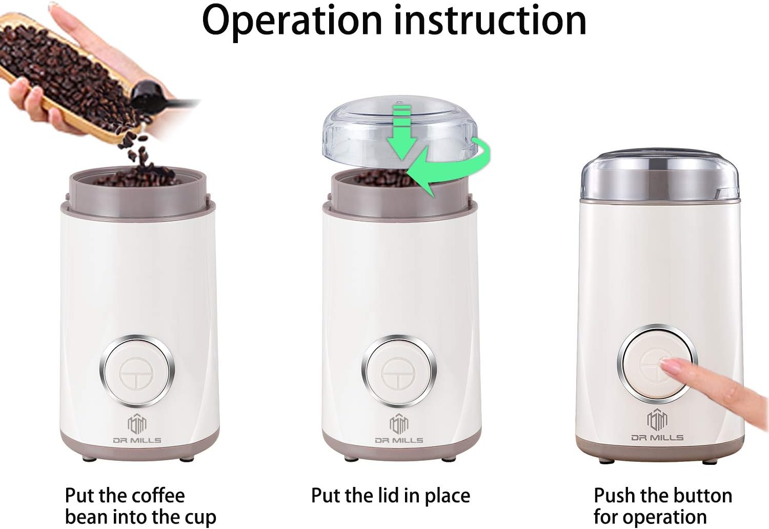 DR MILLS DM-7441 Electric Coffee and Spice Grinder