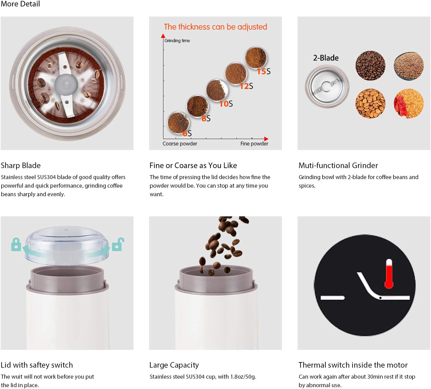 DR MILLS DM-7441 Electric Coffee and Spice Grinder - Image 10