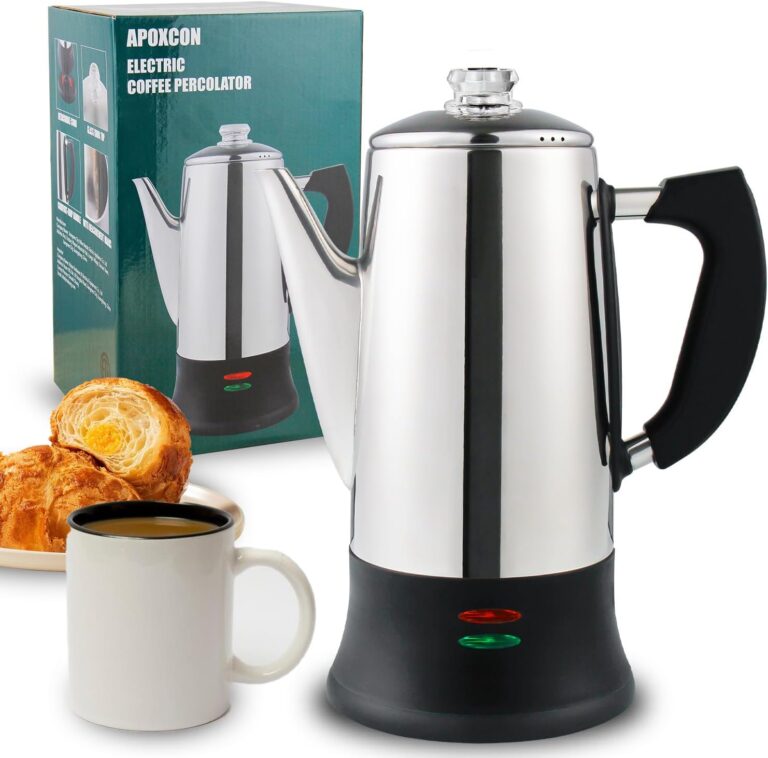 APOXCON Electric Coffee Percolator 12-Cup Stainless Steel