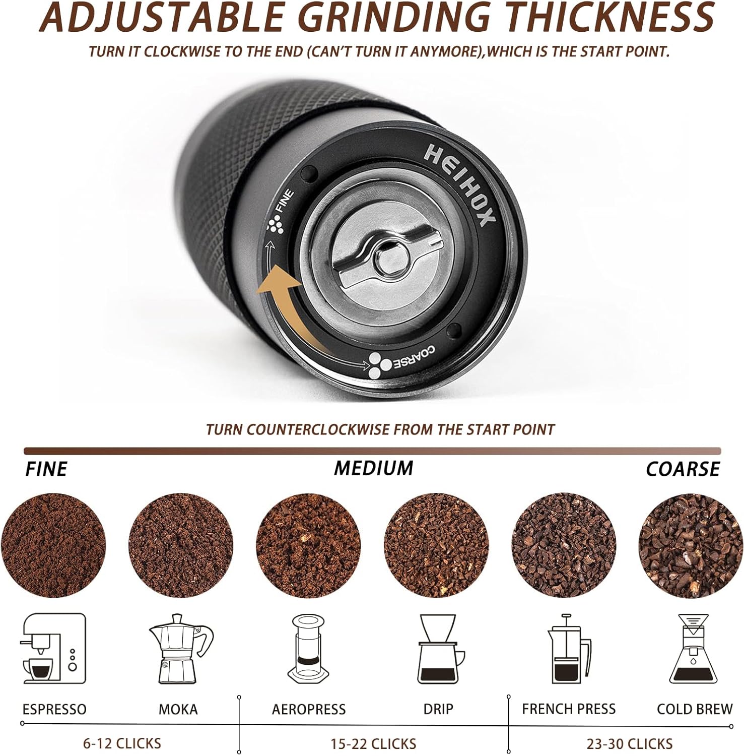 HEIHOX Manual Coffee Grinder