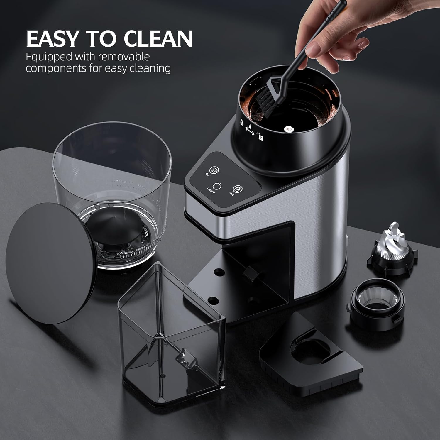 QJA Burr Coffee Grinder Electric