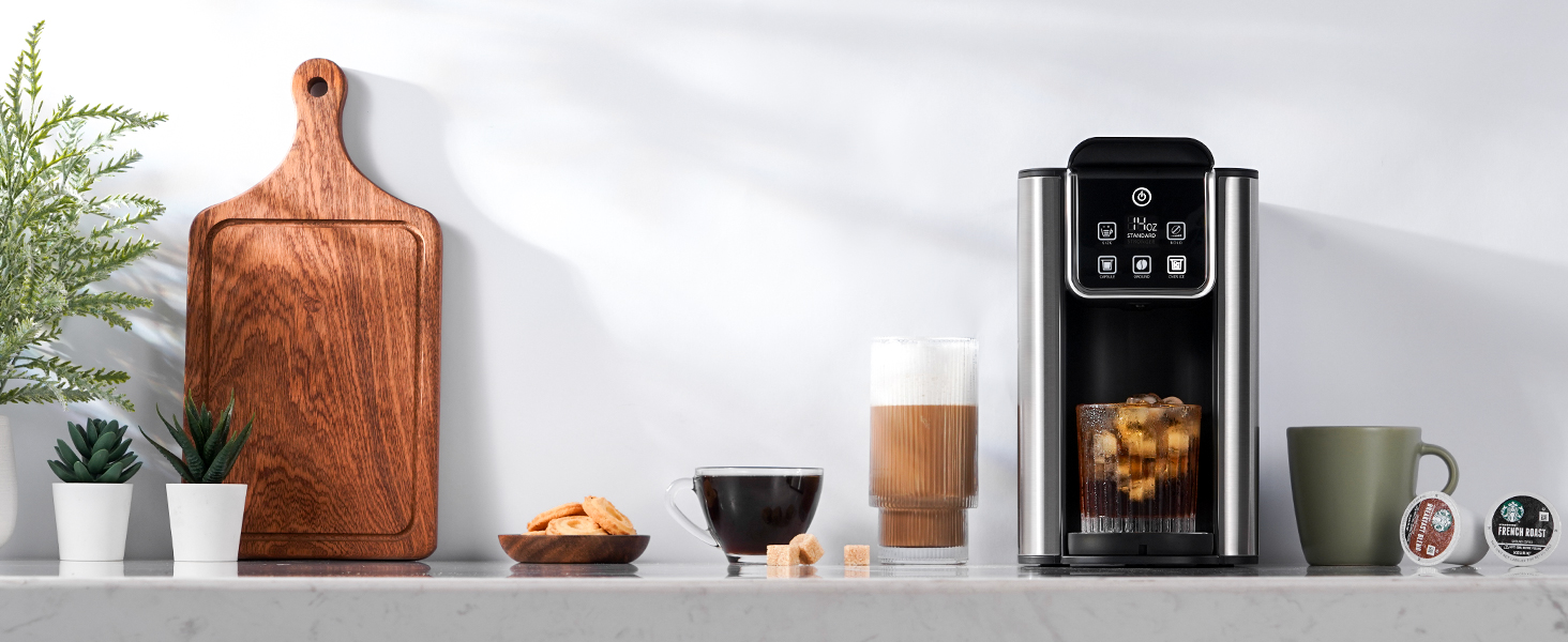 KIDISLE Hot & Iced Single Serve Coffee Maker