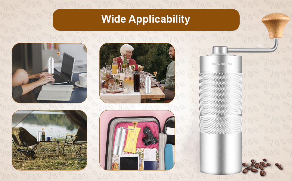 NewlukPro M6 Manual Coffee Grinder