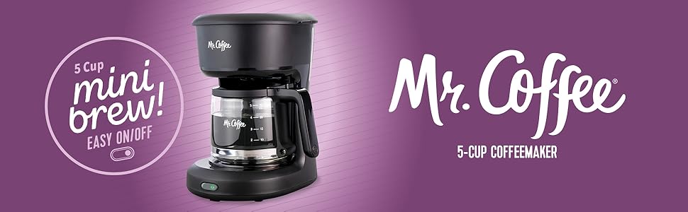 Mr. Coffee® 5-Cup Mini Brew Switch Coffee Maker