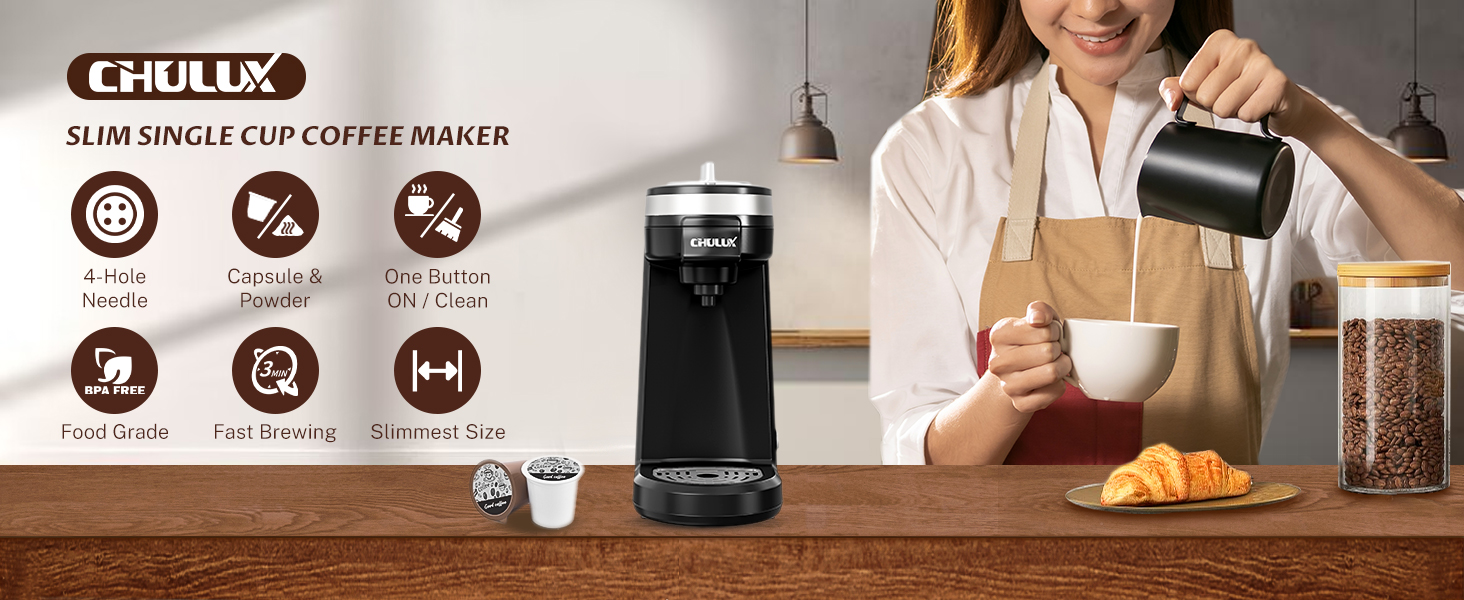CHULUX Single Serve Coffee Maker