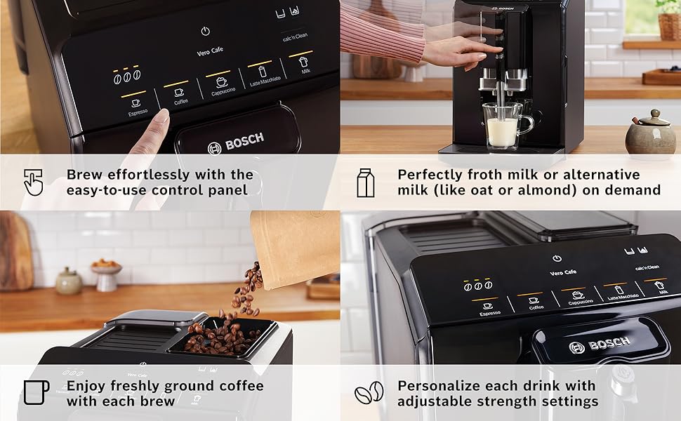 Bosch 300 Series Fully Automatic Espresso Machine – Black