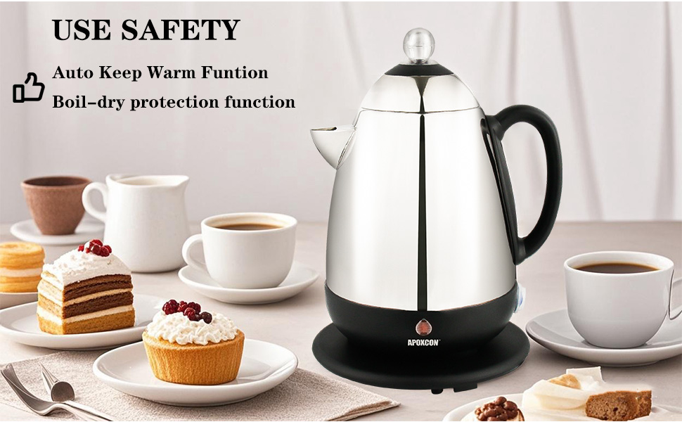 APOXCON Electric Coffee Percolator 10-Cup Stainless Steel Coffee Maker