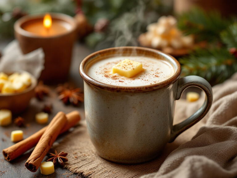 hot buttered rum coffee non-alcoholic recipe