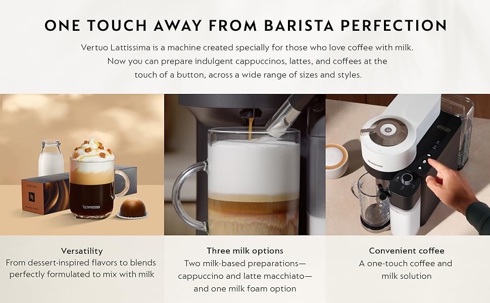 Nespresso Vertuo Lattissima Coffee & Espresso Maker by De'Longhi