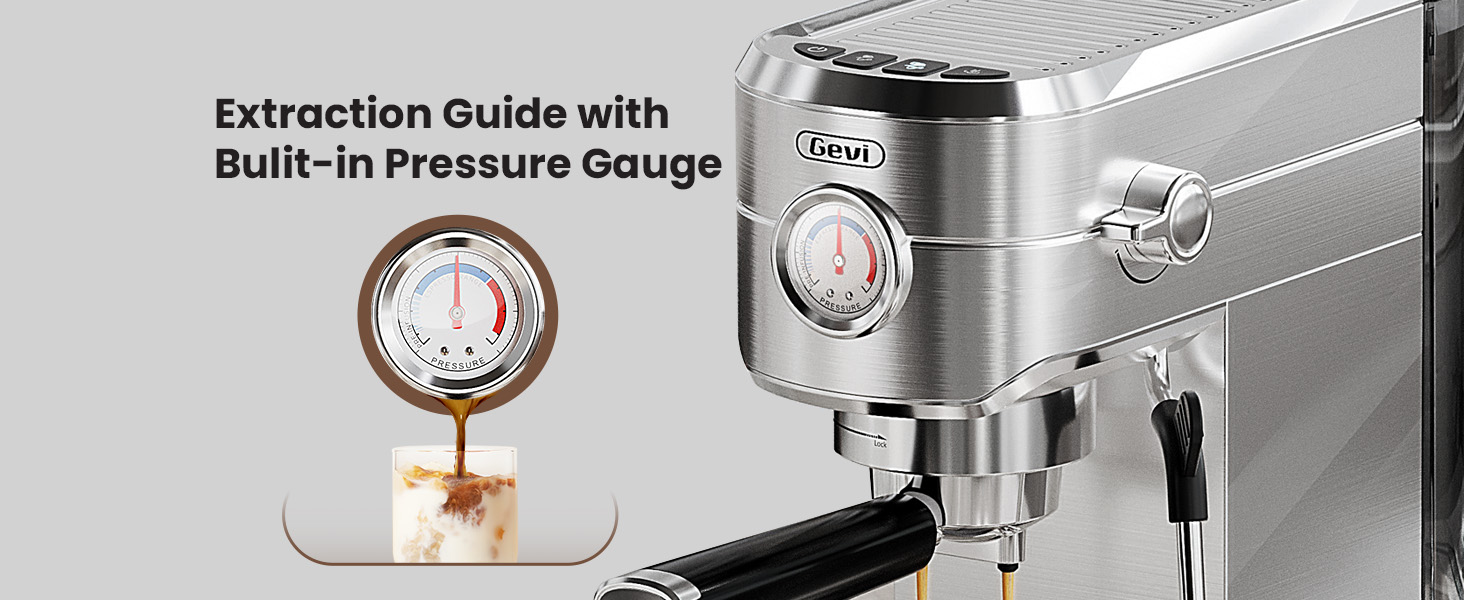 Gevi Commercial 20-Bar Professional Espresso Machine