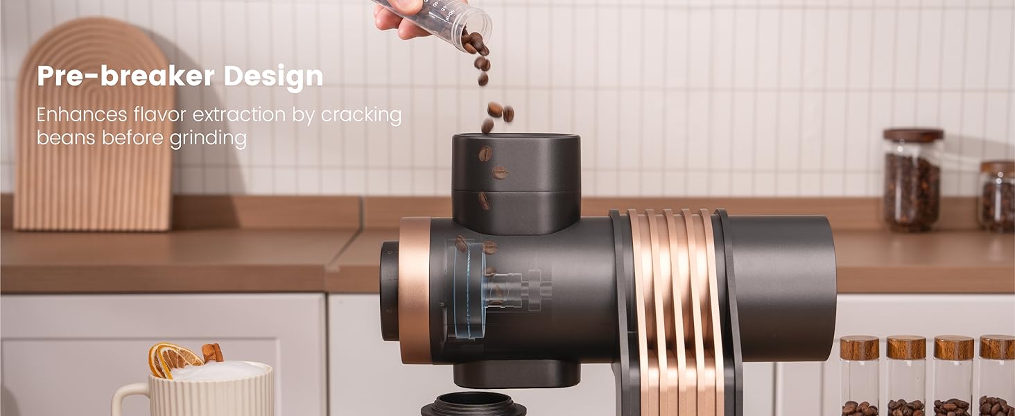 Gevi VelPro 400 Single Dose Coffee Grinder - Black Gloden