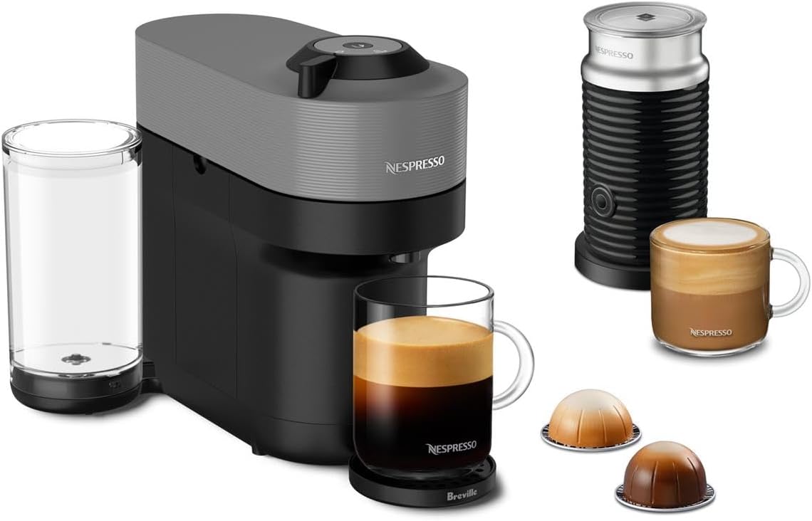 Nespresso Vertuo Pop+ Coffee and Espresso Maker by Breville and Nespresso Aeroccino3 Milk Frother