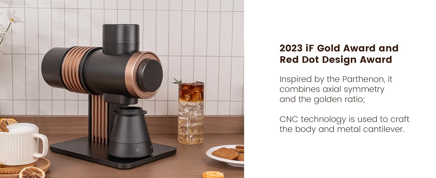 Gevi VelPro 400 Single Dose Coffee Grinder - Black Gloden