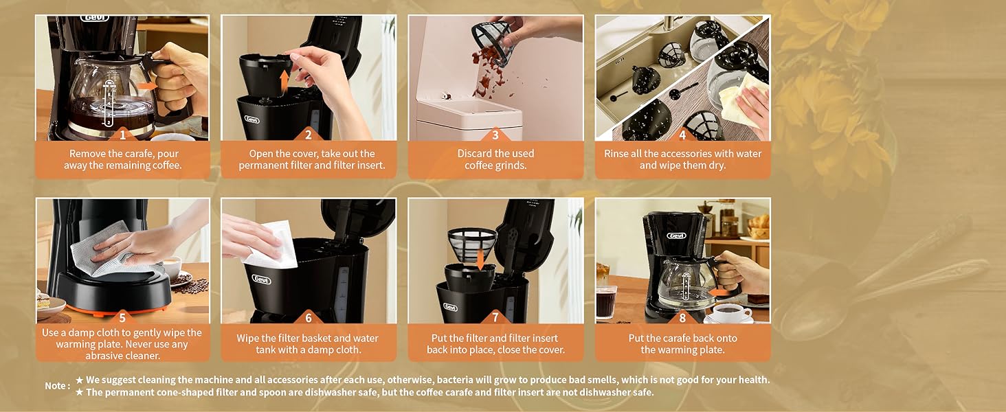 Gevi 5-Cup Compact Coffee Maker