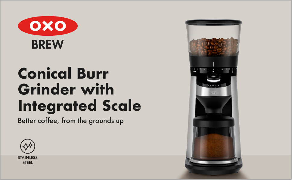 OXO Brew Conical Burr Coffee Grinder with Scale