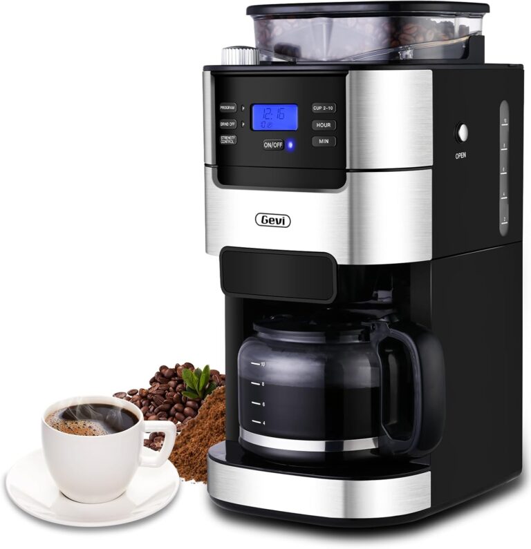 Gevi 10-Cup Coffee Maker with Built-in Burr Grinder