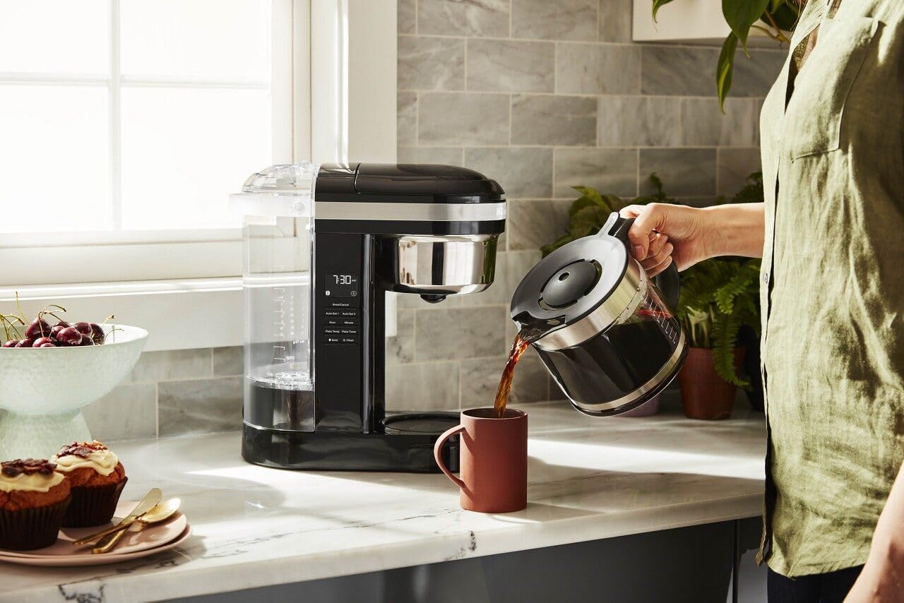 KitchenAid 12 Cup Drip Coffee Maker with Spiral Showerhead and Programmable Warming Plate