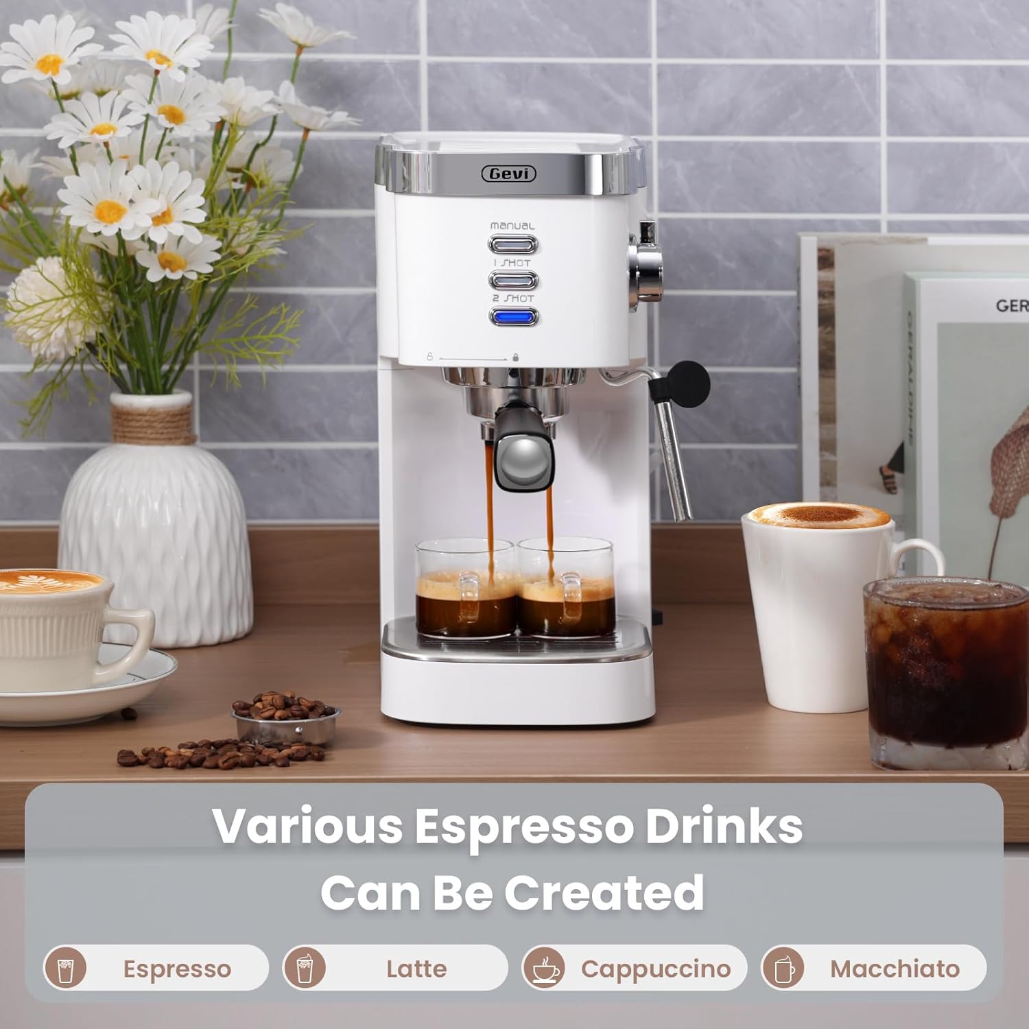Gevi 20 Bar Professional Espresso Machine for Home