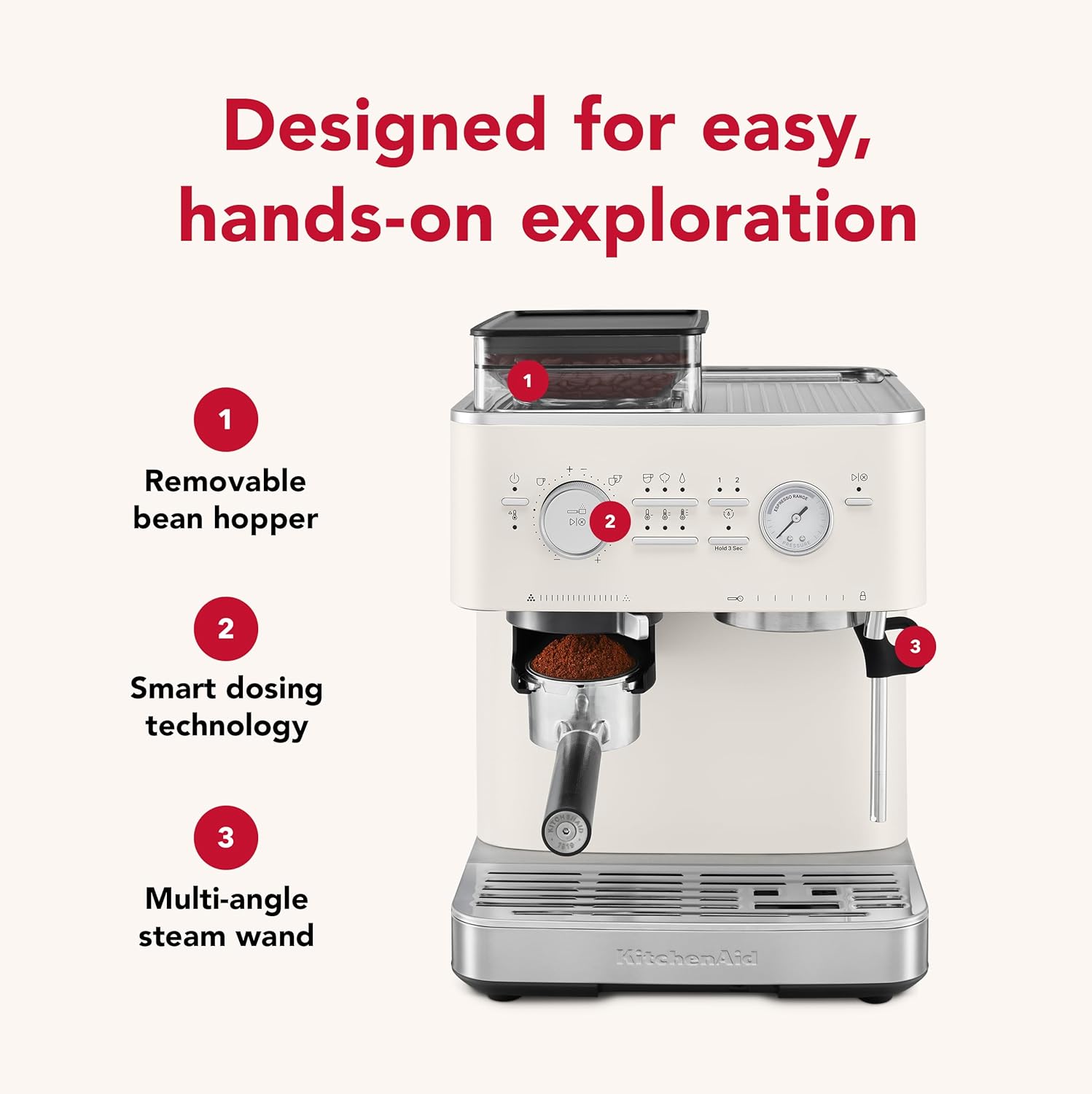 KitchenAid Semi-Automatic Espresso Machine with Burr Grinder - Image 6