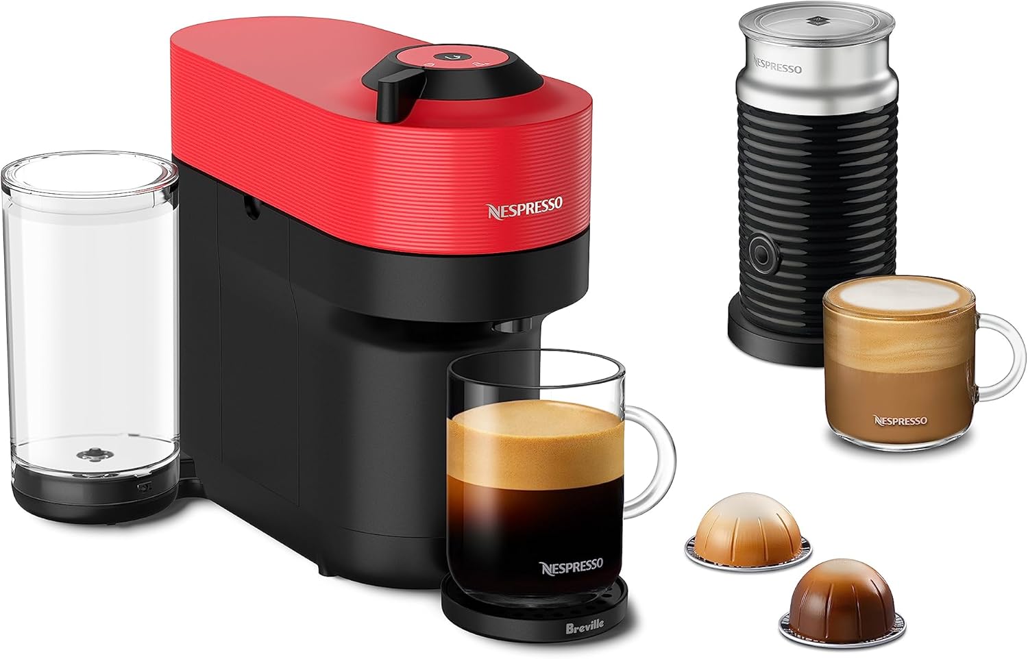 Nespresso Vertuo Pop+ Coffee and Espresso Maker by Breville and Nespresso Aeroccino3 Milk Frother
