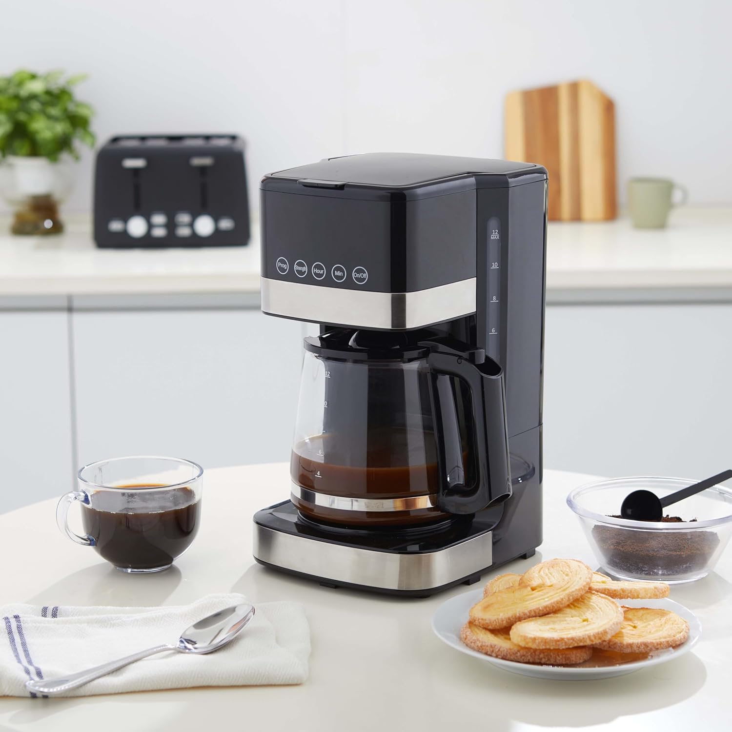 Amazon Basics Programmable 12 Cup Drip Coffee Maker