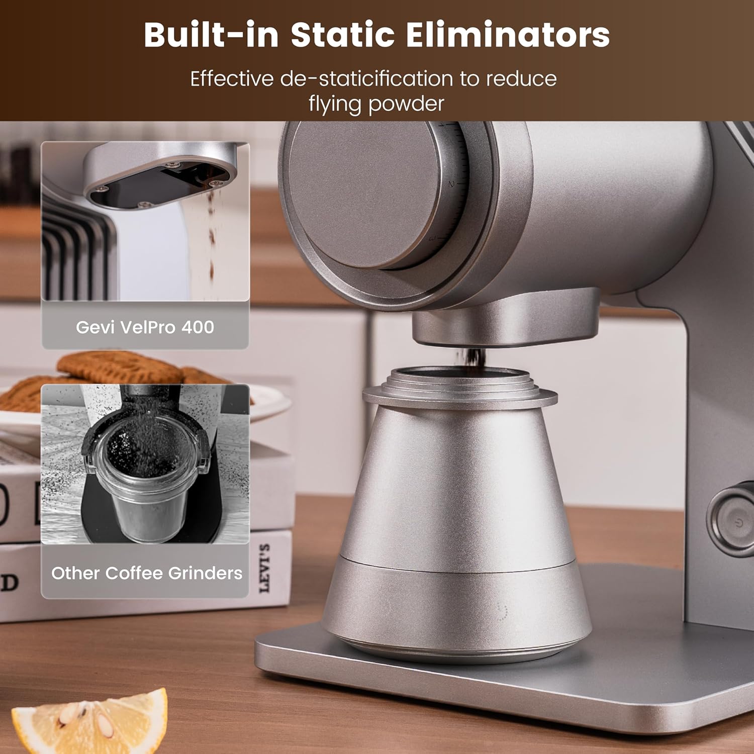 Gevi VelPro 400 Single Dose Espresso Grinder with Variable Speed