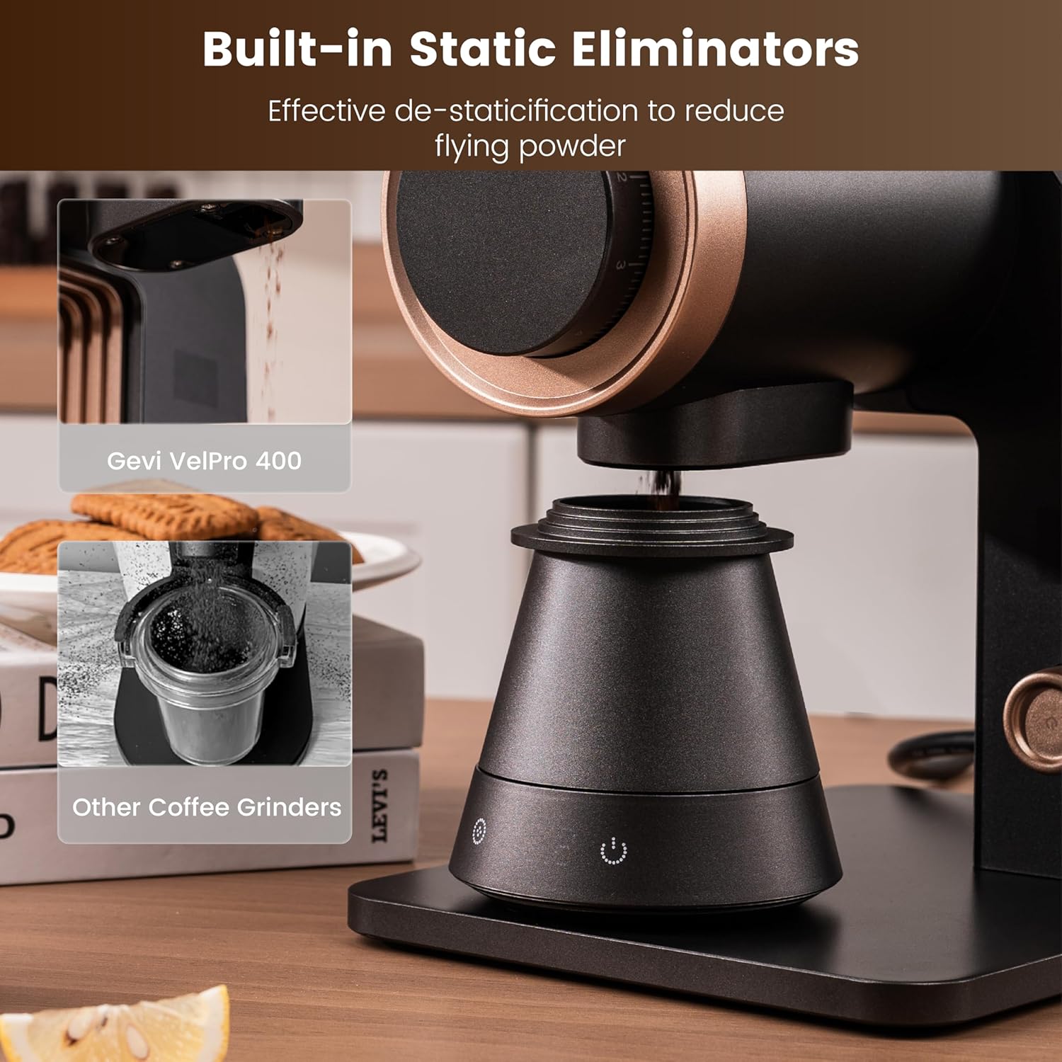 Gevi VelPro 400 Single Dose Coffee Grinder with Variable Speed