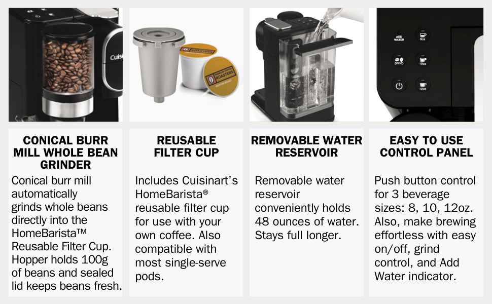 Cuisinart Single-Serve Coffee Maker + Coffee Grinder