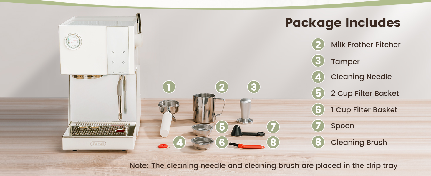 Gevi Commercial Espresso Machine 20 Bar with Smart OPV