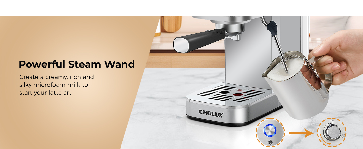 CHULUX Kom-Pro Espresso Machine 20 Bar