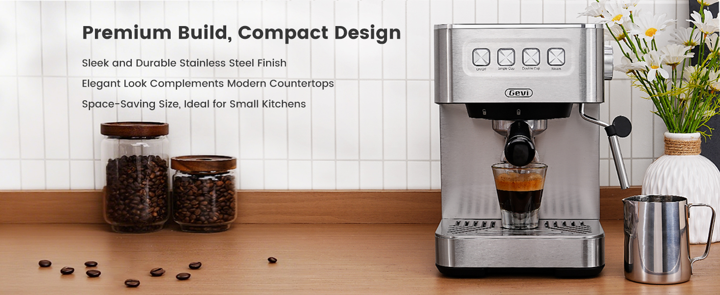 Gevi Espresso Machine with 58mm Professional Portafilter